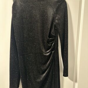H&M Shimmering Black Long-Sleeve Dress
